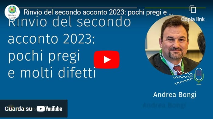 Rinvio Del Secondo Acconto Irpef 2023: Pochi Pregi E Molti Difetti